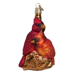 Old World Christmas Pair Of Cardinals Glass Ornament Red Bird 16045. Fixed Price $25.99.