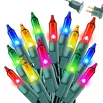 Multicolor Christmas Lights Outdoor, 50FT 200 Count Incandescent Mini Christm.... Fixed Price $36.97.