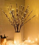Led Branch Lights Battery Powered Willow Twig Lighted Home Decor Warm White. Fixed Price $20.11.