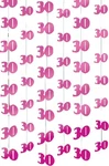 Amscan International Pink Shimmer Hanging String Decorations 30TH, Pack Of 6. Fixed Price $6.58.