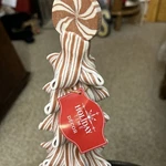 Holiday Time Peppermint Brown Candy Tree 14IN Christmas Table Mantel Decoration. Fixed Price $23.99.