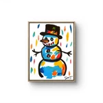 Julien Original 11X14 Funny Snowman Unique Abstract Expressionism Wall Art Paper. Fixed Price $100.00.