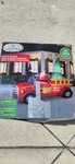 Gemmy Airblown 9FT North Pole Fire Truck Santa Led Inflatable Tested, Works. Fixed Price $125.95.