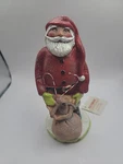Demdaco Patchwork Christmas Laura Benge Jolly Santa Claus Figurine 2015. Fixed Price $24.99.
