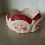 Royal Norfolk Santa Claus Heads Scalloped Edge Christmas Candy Dish Planter. Fixed Price $7.95.