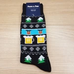 Pacific & Park Unisex Crew Socks Black Holiday Reindeer Christmas Tree Snow. Fixed Price $11.50.