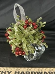 Christmas Ornament Kissing Mistletoe Jewel 5" Acrylic Krystal Diamond Ganz. Fixed Price $10.00.