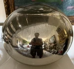 Antique Silver Mercury Glass Witches Gazing Ball Garden Globe 13.5 X 11.5. Fixed Price $549.99.