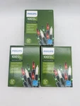 Philip 100CT Mini Lights Red Green White Christmas String 24.7 Ft Lot (3). Fixed Price $43.19.