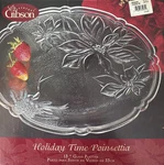 Gibson Holiday Time Poinsettia 13 Inch Glass Platter. Fixed Price $17.97.