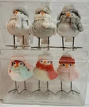 2 Target Wondershop Mini Fabric Birds Winter Holiday Christmas Figurine 3-PACKS. Fixed Price $57.99.