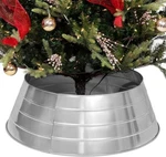 4 Panel Christmas Tree Collar Silver Metal Skirt Holiday Birdrock Home. Fixed Price $23.99.