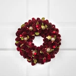 Northlight 9.5" Wine Burgundy Gold Glitter Pine Cone Artificial Christmas Wreath. Fixed Price $18.49.