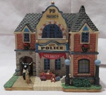 Lemax Christmas Village City Police Station Precinct 9 Porcelain Light-up. Fixed Price $88.18.