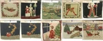 10PC Lot Jacquard Loomed Tapestry Panels Christmas Hunting Old Greenborough Craf. Fixed Price $79.99.