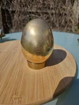 Vintage Brass Egg Bank W/stand Screw-on Trap. Fixed Price $45.50.