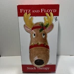 Fitz And Floyd 2005 Reindeer Server Snack Tray Therapy New Box. Fixed Price $19.99.