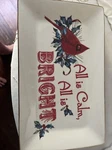 Lenox Home For The Holidays Tray All Calm, Bright Christmas Holly. Fixed Price $12.50.