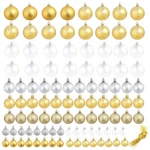 Christmas Ball Set Of 100 Silver, Gold Plastic Vidaxl. Fixed Price $47.99.