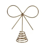 St. Nicholas Square Bow Christmas Tree Topper Gold Nwt Nib 10"H X 3.5"W 9"L. Fixed Price $24.99.
