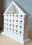Reed & Barton White Wooden Advent Calendar 15" Classic Christmas 24 Drawer New. Fixed Price $124.90.