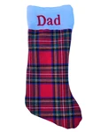 Plaid Flannel Christmas Monogrammed Stocking Custom Embroidered. Fixed Price $17.99.