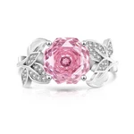 925 Sterling Silver Rose Cut Zircon Crystal Ring Wedding Anniversary Gift. Fixed Price $29.66.
