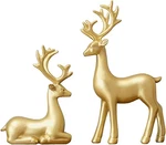 Small Reindeer Sculpture Resin Christmas Elk 2PCS Home Decor. Fixed Price $15.79.
