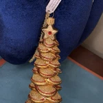 New Neiman Marcus Poland 7 Glass Christmas Ornament Glitter Tree Diamond. Fixed Price $22.99.