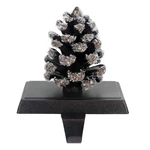 Brown Pine Cone Stocking Holder Holiday Xmas Hanger Mantel Clip At Home. Fixed Price $12.95.