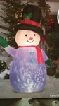 New 7.5' Twinkling Kaleidoscope Snowman Airblown Inflatable Swirling Light Gemmy. Fixed Price $69.99.