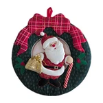Vintage Christmas Wreath Santa Claus Holiday Puffy 12" Diameter New. Fixed Price $25.00.
