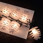 Sterling 10 Pinecone String Lights 3" Indoor New Old Stock Vtg Plastic Flocked. Fixed Price $24.49.