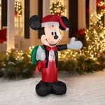 Disney 5 Ft. Christmas Mickey Mouse Airblown Inflatable By Gemmy Yard Decoration. Fixed Price $119.00.