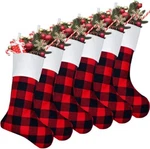 Set Of 6 Christmas Stockings, 18 Inch Fireplace Hanging Socks,decorative Pendant. Fixed Price $23.46.