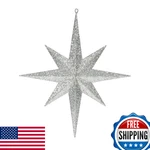 Vickerman 15.75 Champagne Iridescent Glitter Bethlehem Star Christmas Ornament. Fixed Price $44.64.