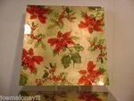 Gluckstein Tabletop Christmas Holiday Gold Glass Poinsettia Platter Dish Plate. Fixed Price $20.00.