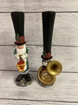 J Adams Collection "north Pole Caroling Society," 1994, 2032, 2035 8" Tall!. Fixed Price $12.75.