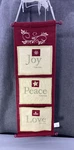Dayspring Hanging Christmas Card Holder Joy Peace Love 2008 Hallmark Bible Verse. Fixed Price $25.00.