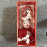 2009 Dennis East Snowman Ornament Red Hat Hook Christmas Holiday Boxed Art Glass. Fixed Price $19.99.