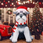 Leyndo 5FT Schnauzer Christmas Inflatable Outdoor Yard Decor Xmas Dog Blown U.... Fixed Price $122.97.
