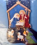 Bucilla 18" Christmas Stocking Kit 82825 "holy Nativity" Felt Sequin Beads. Fixed Price $29.99.