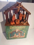 1998 Hand Painted Digiovanni 7 Figure Heirloom Nativity Set With Creche By Autom. Fixed Price $35.00.