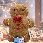Target Christmas 2025 Sherpa Gingerbread Man Throw Pillow Red Bowtie Hearts. Fixed Price $18.00.