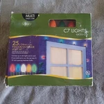 Vintage Walmart 25 Ct 24' Length Green Wire Indoor/outdoor C7 Multicolor Lights. Fixed Price $19.99.