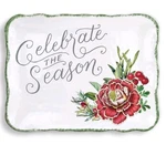 Michel Design Works Christmas Bouquet Celebrate Melamine Serveware Cookie Tray. Fixed Price $31.99.