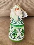 Rare Jim Shore Santa Toile Green Bell Ornament 5" #117695 With Tag No Box. Fixed Price $39.95.