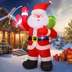9 Ft Animated Christmas Decorations Santa Inflatables, Outdoor Sant.... Fixed Price $95.40.