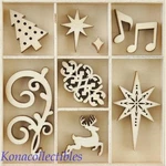 Kaisercraft Mini Wooden Flourishes Christmas Holiday Tree, Deer 45/PKG. Fixed Price $7.35.