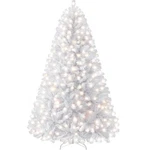 Yaheetech Pre-lit Spruce Artificial Hinged Christmas Pine Ft, White. Fixed Price $182.99.